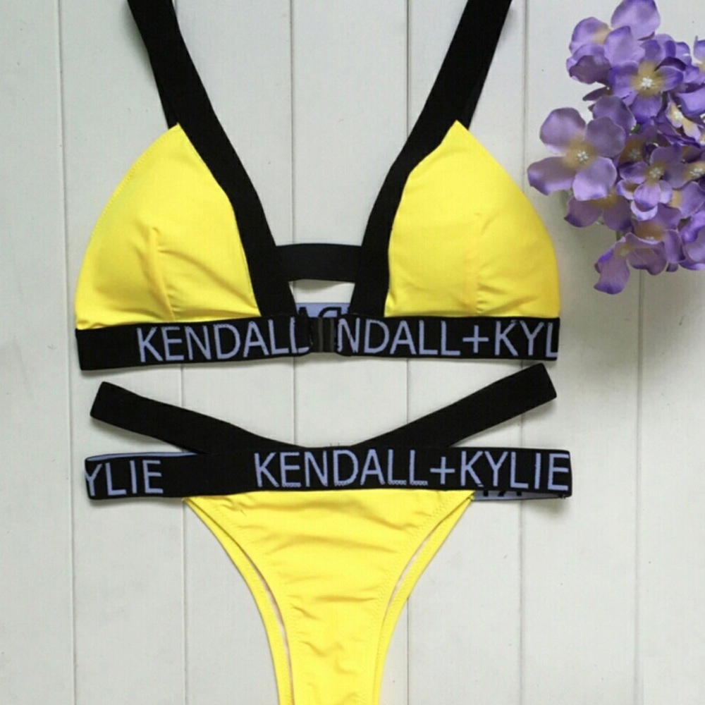 Yellow Kendall & Kylie Swim Suit